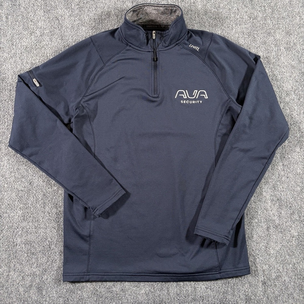 Unrl Quarter‎ Zip Men's Small Navy Blue AVA Security Pullover Performance Elite